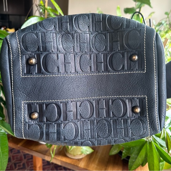 Carolina Herrera Leather Bowler Bag - Picture 3 of 8